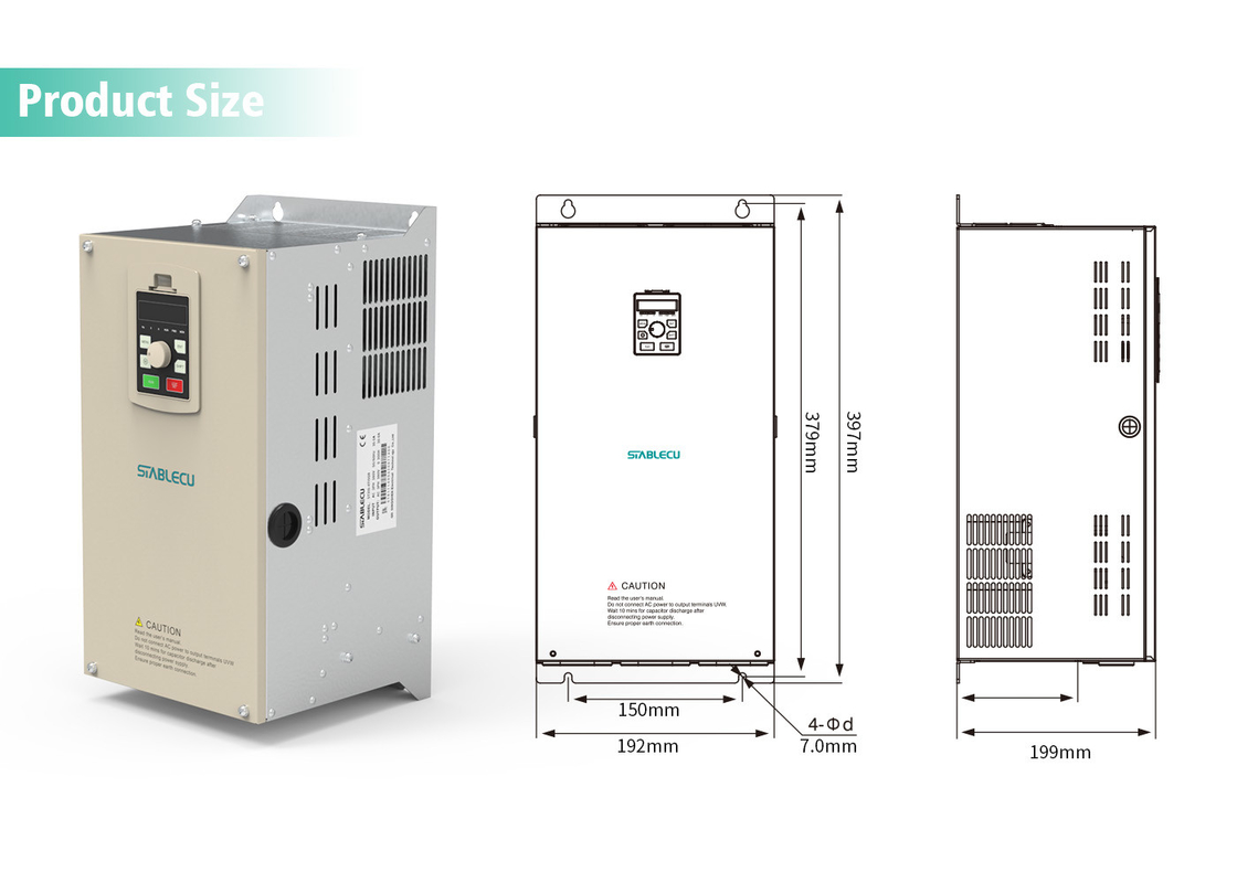 22KW 30HP 3 Phase Motor VFD Drive , 380V Variable Frequency Converter